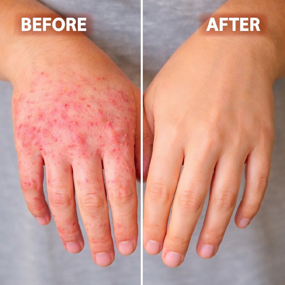 Eczema Treatment Before After Results at Shanti Skin and Laser Center Ranchi