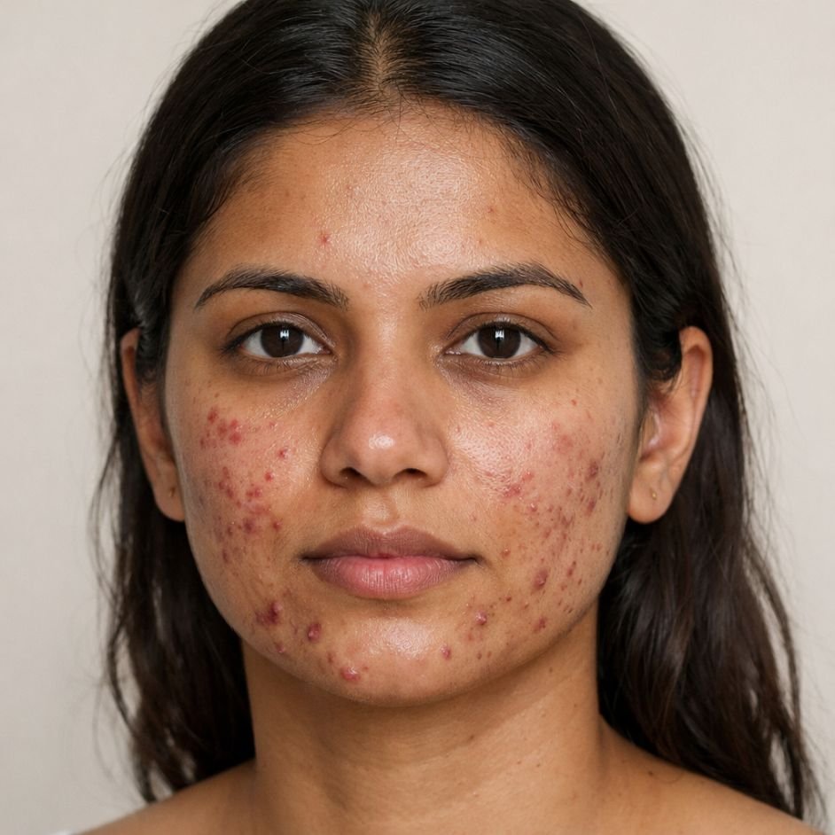 Deep Acne Scars Before After - 6 Laser Sessions Results Ranchi