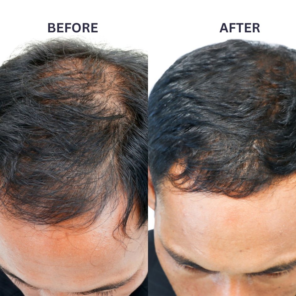 PRP Hair Therapy Treatment Before After Results at Shanti Skin and Laser Center Ranchi