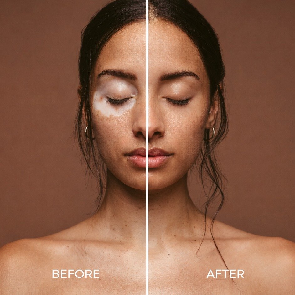 Vitiligo Treatment Before After Results at Shanti Skin and Laser Center Ranchi